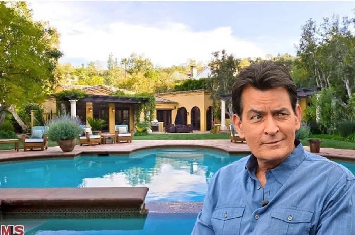 charlie sheen in his house
